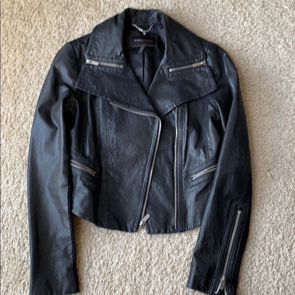 BCBG leather biker jacket